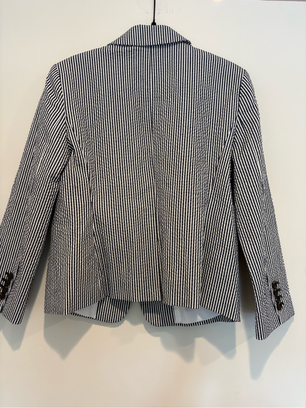 Ann Taylor Navy & White Striped Blazer - Picture 6 of 6